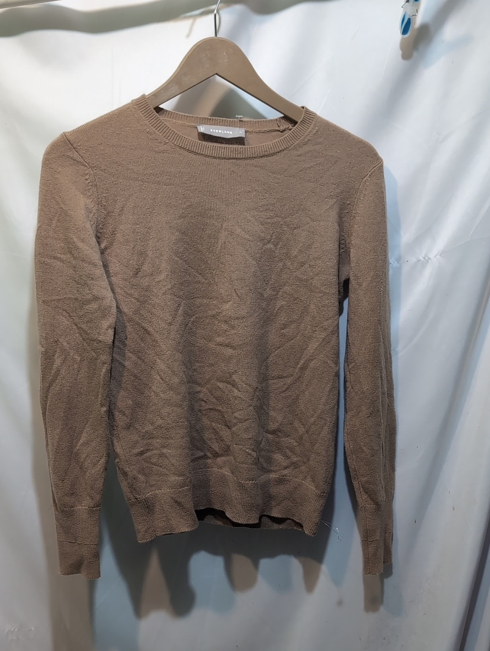 Everlane Women's Crewneck Cashmere Sweater in Taupe Brown Size XS